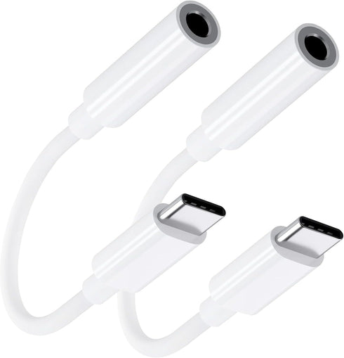 USB C to 3.5mm Headphone Jack Adapter for iPhone 15/15 Pro/Pro Max/Plus, Type C Aux Dongle Compatible with iPad