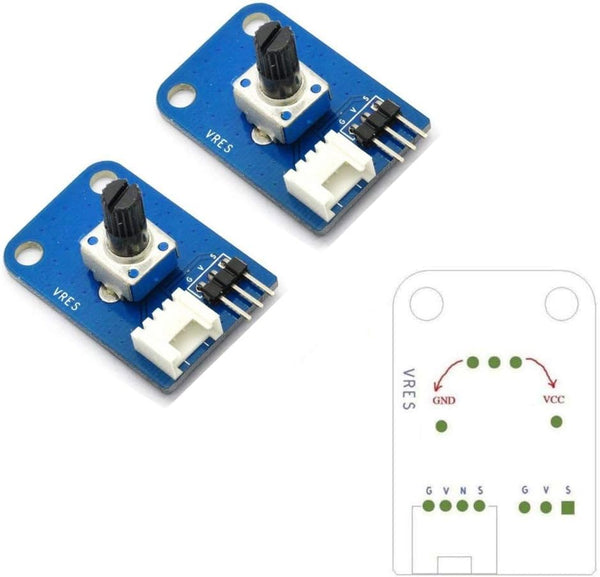 Wixine 2Pcs 10K Ohm Rotary Potentiometer Module for Arduino UNO, PIC, AVR, MCU, DSP