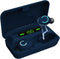 Acuvar Fully Wireless Bluetooth 5.0 Waterproof Earbud Headphones with Microphone and 100+ Hrs Playtime Case (Navy)