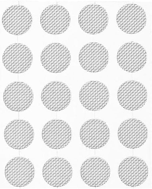 20Pcs/Set Silver Earbuds Filters, Earphone Filter Mesh for Earbud and in-Ear Headphones, Protective Filters for
