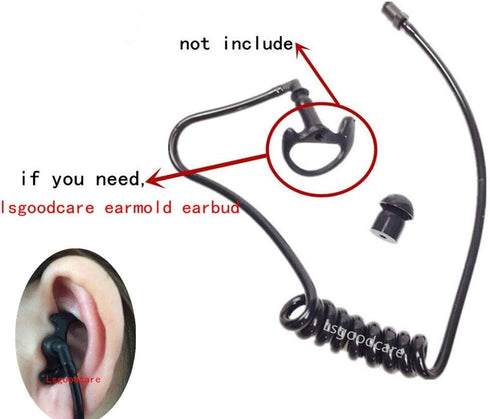 Replacement Coil Audio Tube - 10Pcs Twist On Acoustic Tube with Mushroom Earbuds for Two Way Radio
