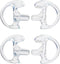 Replacement Earmold Earbud for Two Way Radio Air Acoustic Coil Tube Earpiece Headset, Clear, 2 Pairs