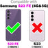 Asuwish Phone Case for Samsung Galaxy S23 FE 5G Wallet Cover with Tempered Glass Screen Protector and Leather Flip Credit Card Holder Stand Lanyard Cell Accessories S 23 EF S23FE 23S Women Men Purple