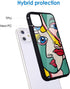 Idocolors iPhone 13 Abstract Phone Case - Colorful Art Design, Shockproof Soft Silicone, Scratch Resistant, Cute Girly