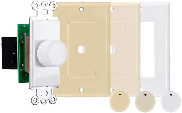 Monoprice 70 Volt Rotary in-Wall Inline Speaker Volume Control, 50-Watt, Supports 12 AWG and 70 Volt Music Systems