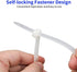KOOWIN 200 Pack Bulk Small 6 inch Nylon Plastic Cable Zip Ties Wire Wraps in White