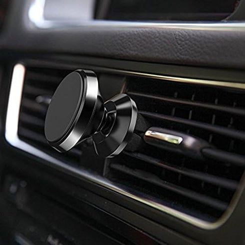 Magnetic Mount - iFlash Aluminum Universal Air Vent Magnetic Car Mount Phone Holder, 360 Degree Rotation, Rose Gold