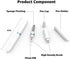 ECP4in1 Airpod Cleaner Kit with Flocked Sponge, Metal Pen Tip, 2 High-Density Brushes for Earbud Cleaning (Blue)