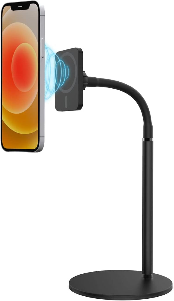 TALK WORKS Magnetic Desktop Mount for iPhone 15/15 Pro/15 Pro Max, 14/14 Plus/14 Pro/14 Pro Max, 13/13 Mini/Pro (Black)
