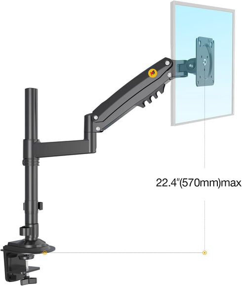 NB North Bayou Monitor Desk Mount Long Arm for Monitors 4.4 to 19.8lbs, Ultra Wide Full Motion