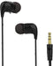 Black Short Cord Waterproof Earbuds for Swimming, 15-inch Wired 3.5mm Jack, Ideal for Diving, Snorkeling, Showering.