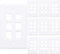 10-Pack 6 Port Keystone Wall Plate, Hexa Gang White Jack Insert for Ethernet, Coax, HDMI WallPlate Cover