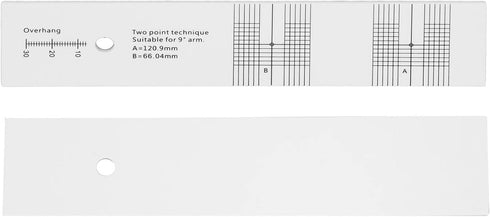 Hilitand Turntable Cartridge Alignment Protractor Tool, Acrylic LP Phono Ruler for Measuring & Balancing