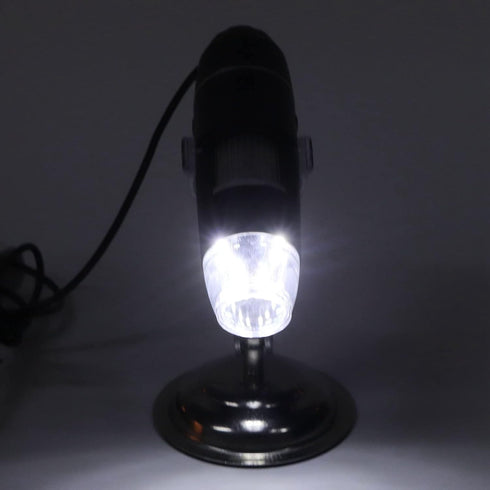 Skin Analyzer Hair Scalp Detector, 800X Magnification Portable USB Microscope with 8 Light Chips for Skin and Hair