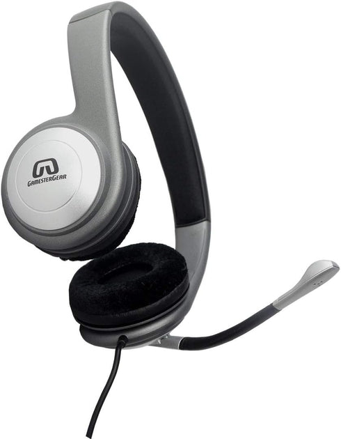 USB Wired Headset with Microphone for PC, Stereo Headphones with Boom Mic, In-Line Volume & Mic Mute Controls,