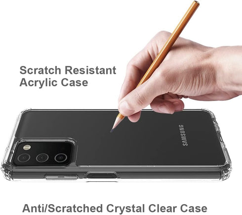 Sucnakp Premium Clear Back Panel + TPU Bumper Cover for Samsung Galaxy A03S Case, US Version (YKL Clear)