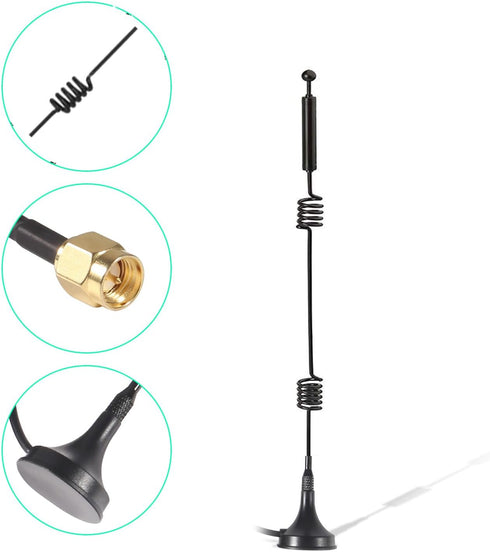 DORHEA 2.4GHz 5.8GHz 9dBi Dual Band WiFi Antenna SMA Male Connector for Security Camera, Wireless Recorder, Truck