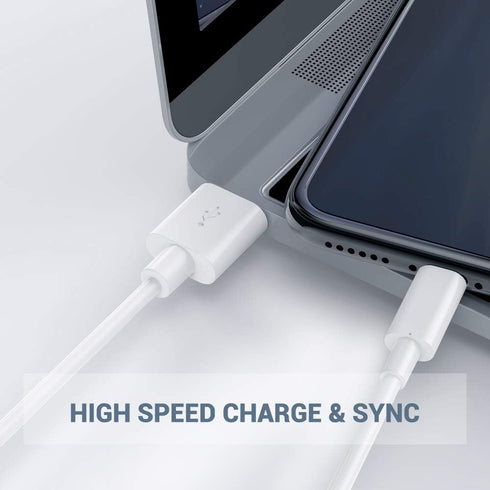 Novtech MFi Certified Lightning Cable 3 Pack - 3FT iPhone Charger, Fast Charging for iPhone 14, 13, 12, 11, 8, 7, White.
