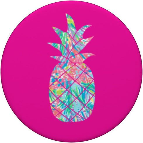 PopSockets Standard PopGrip Pineapple Design with Vibrant Paisley Colors: Swappable Grip for Phones & Tablets