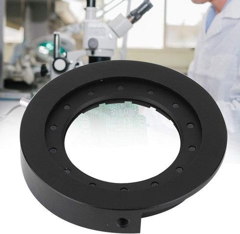 Iris Diaphragm, Microscope Iris Adapter Aperture Adjustable Lens Optical Diaphragm for Microscope (SK25 with Base)