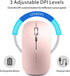 Uciefy Q5 Slim Rechargeable Wireless Mouse, 2.4G Portable Optical Silent Mouse with USB Receiver (Rose Gold)