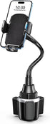 Zewwen Car Phone Holder, Dual 360 Rotate Gooseneck Cup Holder Phone Mount for