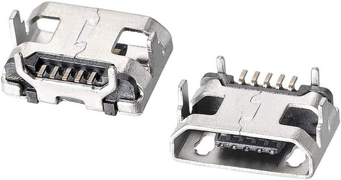 uxcell 30PCS Micro USB Female Socket Connector Jack Port, 5-Pin DIP Replacement Adapter
