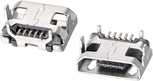 uxcell 30PCS Micro USB Female Socket Connector Jack Port, 5-Pin DIP Replacement Adapter