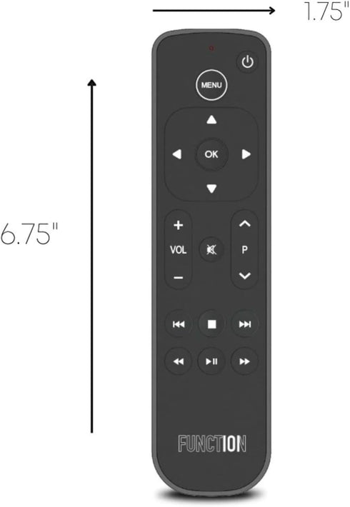 Function101 Bluetooth Button Remote for Apple TV/Apple TV 4K - Replacement Remote (IR - BLE) with Batteries