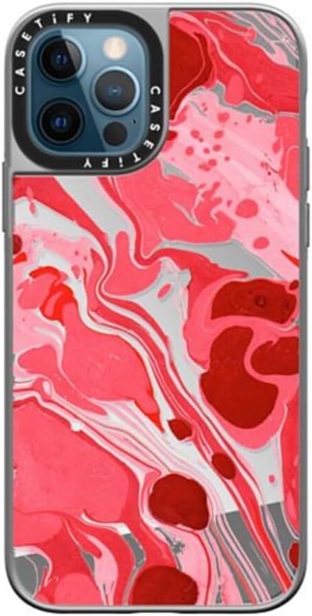 CASETiFY Mirror Case for iPhone 12 & 12 Pro - Raspberry Beret, Reflective, Drop Proof, Compatible with MagSafe