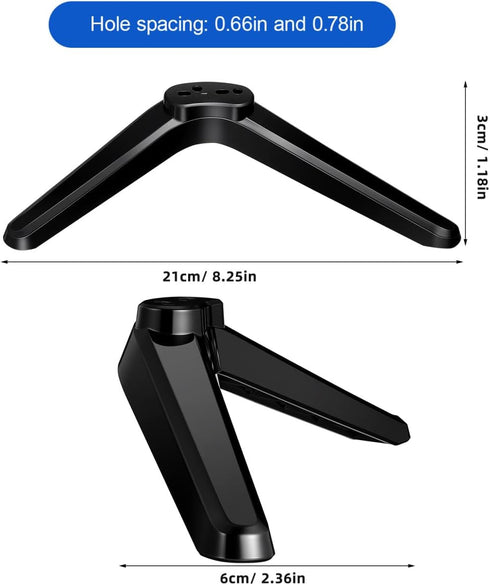 Housoutil 2PCS 32" 40" 49" 50" 55" TV Stand Leg Replacement, TV Base Stands with Non-Slip Base Pad & Mounting Screws