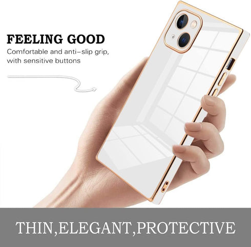 KANGHAR Case for iPhone 13, Luxury Cute Plating Electroplate Design, Full-Body Anti-Scratch Shockproof Cover