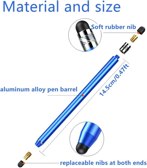 Stylus Pens for Touch Screens (8-Pack Ayzmjin) - Stylists Pen for iPhone, iPad, Android Phones, High Precision,