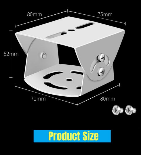 2D Adjustable Security CCTV Camera Mounting Bracket, Universal Joint Bracket Crossbar Adapter (2D Aluminum Alloy)
