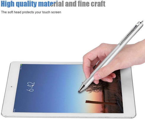 Soft Head Stylus Universal Cloth Head Lightweight Touch Screen Pen for Smartphones/Tablet (Silver)