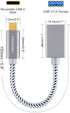 CableCreation 2-Pack USB3.1 USB Female to USB C Adapter, 0.5FT/0.15m, Braided OTG 5Gbps Data, Space Gray