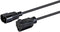 Monoprice Desktop Computer Power Cord - IEC 60320 C14 to NEMA 5-15R, 10 Amp, 1250 Watt, 125 Volt, 18AWG, 2 Feet, Black