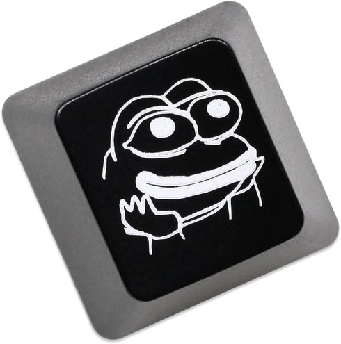 KPREPUBLIC Novelty Shine Through Keycaps, ABS Etched Backlit Black Red R1 ESC Sad Frog THX Meme Internet Trends