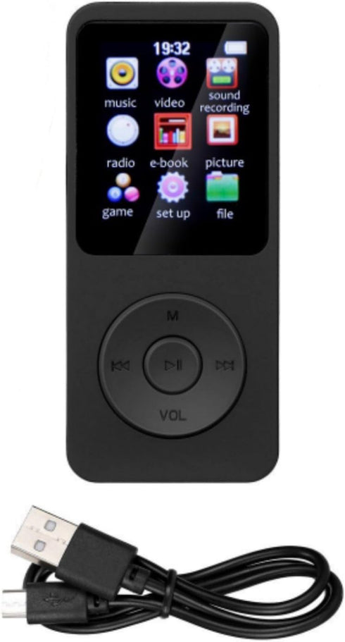 CHICHIYANG 5V/1A Bluetooth 5.0 MP3 Player 1.8" Display Screen with FM Radio E-Book