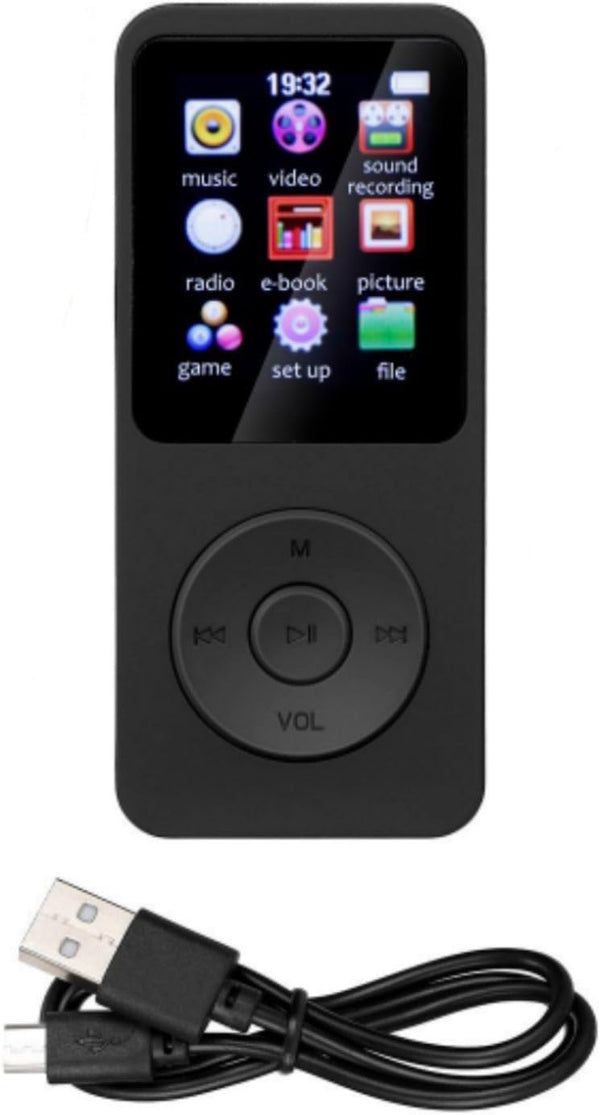 CHICHIYANG 5V/1A Bluetooth 5.0 MP3 Player 1.8" Display Screen with FM Radio E-Book