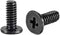 uxcell M2x6mm Phillips Screw Fastener, Black 3.8mm Dia Screw Head, 100pcs
