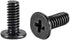uxcell M2x6mm Phillips Screw Fastener, Black 3.8mm Dia Screw Head, 100pcs