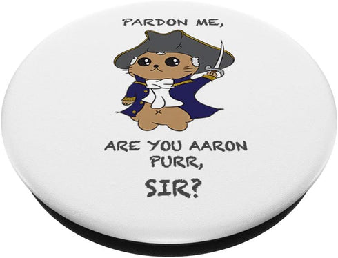 Cute Hamilton Cat PopSockets PopGrip: Swappable Grip for Phones & Tablets