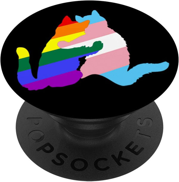 LGBT Transgender Pride Ally Cats PopSockets PopGrip: Swappable Grip for Phones & Tablets