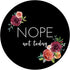 Nope Not Today Cute Floral on Black Background PopSockets PopGrip: Swappable Grip for Phones & Tablets.