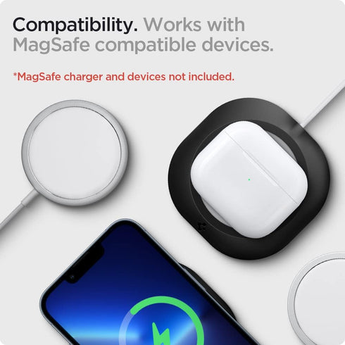 Spigen Mag Fit Designed for MagSafe Charger Pad Cover Case, Compatible with iPhone 15/14/13/12 Models, AirPod Pro,