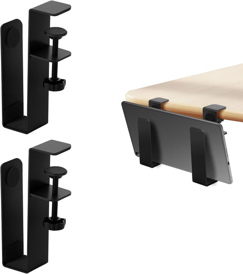 ZJRDYYK Desk Side Storage Organizer, Hanging Desk Side Laptop Holder, Vertical Laptop Stand