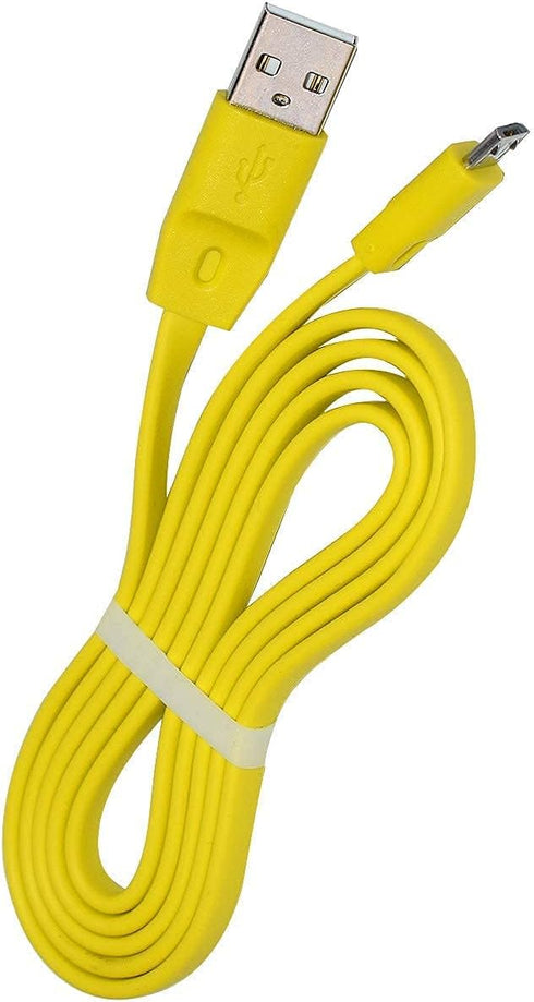 Replacement Micro USB Charging Cable for Ultimate Ears Logitech UE Boom, Megaboom, Miniboom, Boom2 (Yellow)