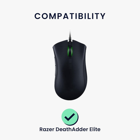 kwmobile Mouse Feet Replacement for Razer DeathAdder Elite Computer Mouse Skates Sticker (Black)