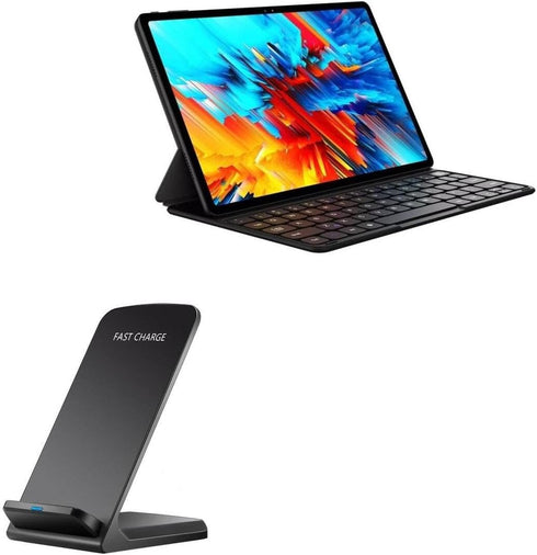 BoxWave Wireless QuickCharge Stand for Chuwi HiPad Max, 10W, No Cord; Charge Your Phone with Ease! Jet Black